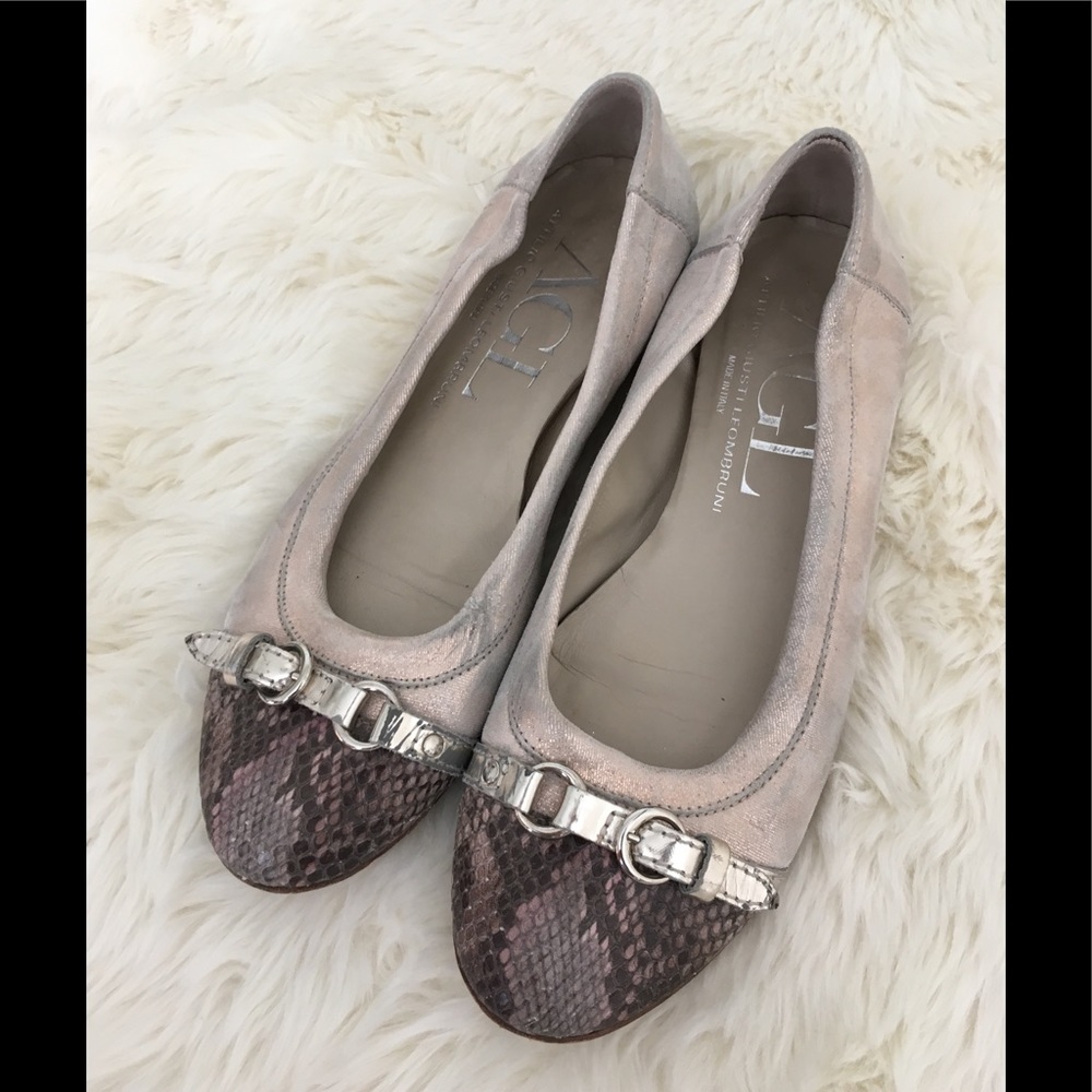AGL Metallic Snake Flats